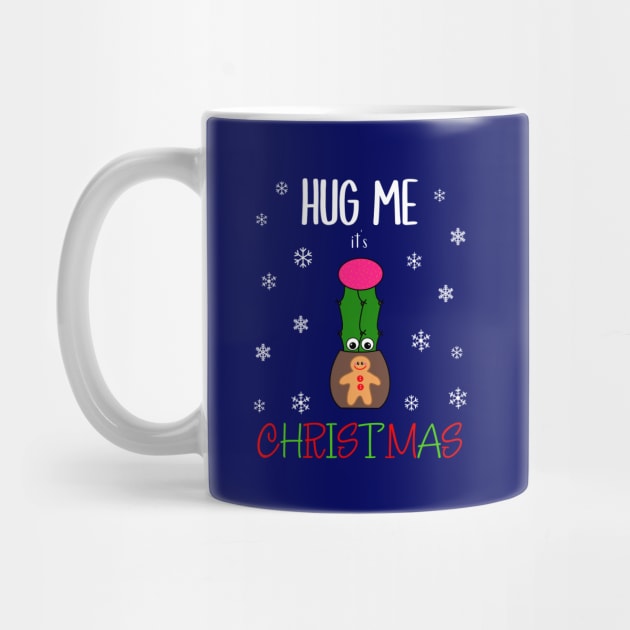 Hug Me It's Christmas - Hybrid Cactus In Gingerbread Man Pot by DreamCactus